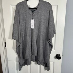 NEW with tags, Modena New York poncho, one size, gray, fall, layer, casual